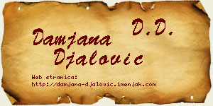 Damjana Đalović vizit kartica